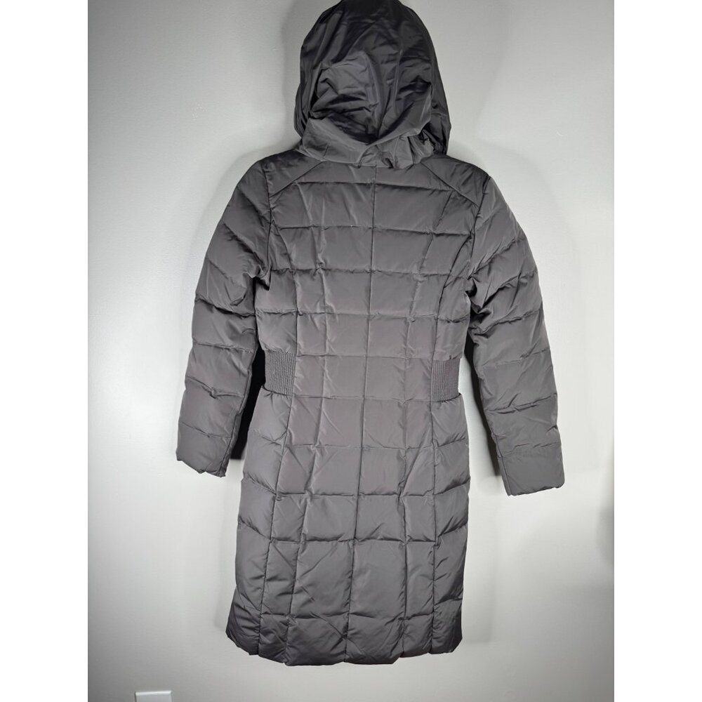 NWT Cole Haan Long Puffer Coat Hood Brown Size XXS - Picture 7 of 8